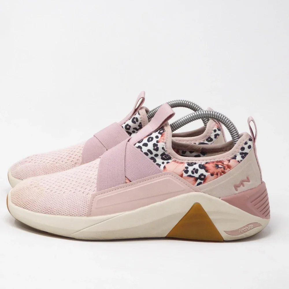 Mark Nason A Linear Kenley Womens Sneakers Pink Arch Fit Slip On Floral 8.5